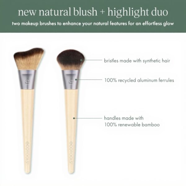EcoTools Blush et Surbrillance Pinceaux Maquillage Naturel