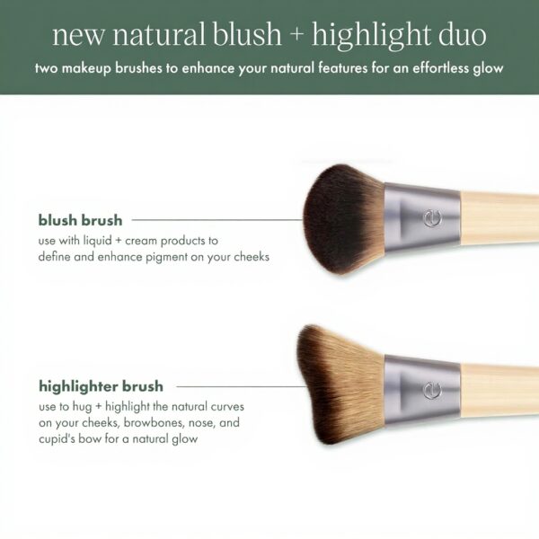 EcoTools Blush et Surbrillance Pinceaux Maquillage Naturel