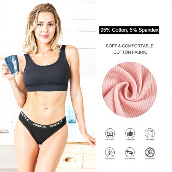 Slips coton femmes FINETOO culottes respirantes lot 10