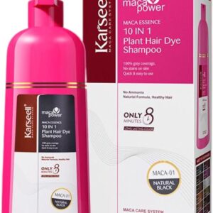 Shampooing colorant noir naturel Karseell couvre cheveux-0
