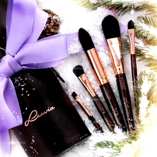 Set de pinceaux maquillage Luvia Golden Queen 15 pinceaux