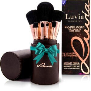 Set de pinceaux maquillage Luvia Golden Queen 15 pinceaux